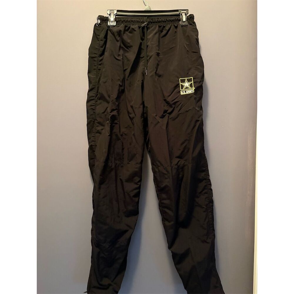 US Army Men's Black Windproof Fitness Sweatsuit Jacket & Pants Set MT - Picture 6 of 11